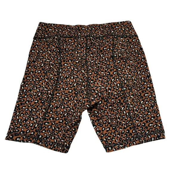 Free People Lucky Strike Bike Short Brown Leopard Print Size S - Picture 8 of 10